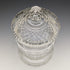 1928 British vintage cut glass biscuit barrel pure silver decoration 831g